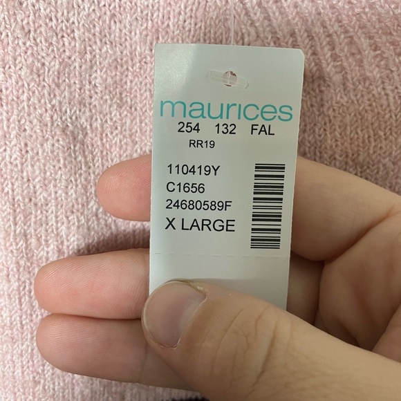 NWT Maurices Sweater Sz‎ XL Multicolor V Neck Long Sleeves Casual tunic - Picture 5 of 8